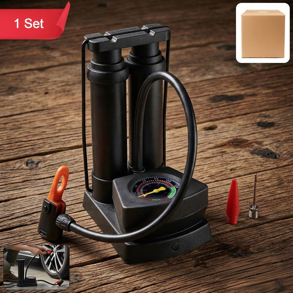 Double Cylinder Foot Air Pump (1 Set)